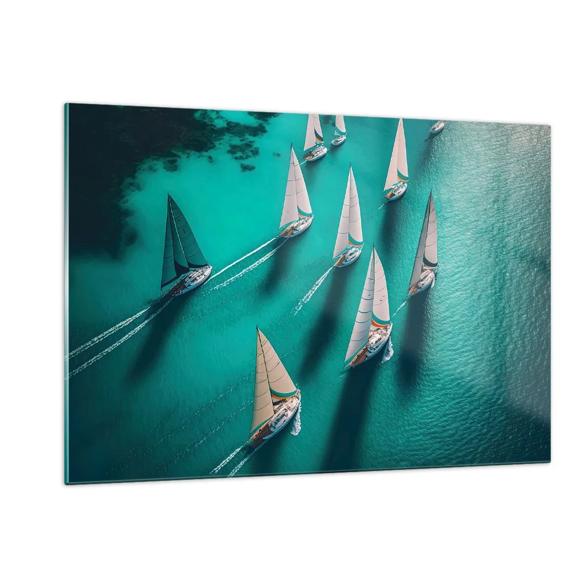 Obraz na skle - Zápasenie s vetrom - 120x80 cm