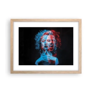 Plagát v ráme zo svetlého duba - Alter ego - 40x30 cm
