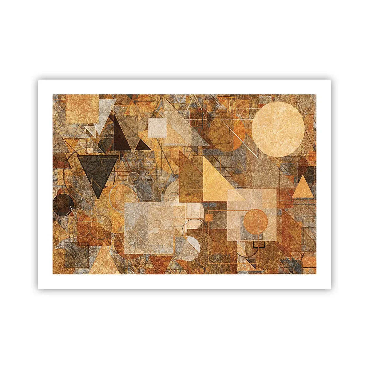 Plagát - Kubistické bronzové štúdium - 70x50 cm