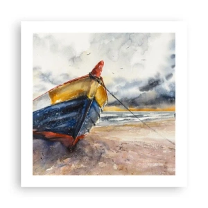 Plagát - Odpočinok na brehu - 50x50 cm