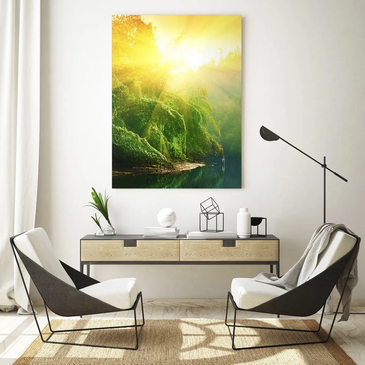 Obraz na skle - Utopiť sa v slnku a v tieni - 50x70 cm