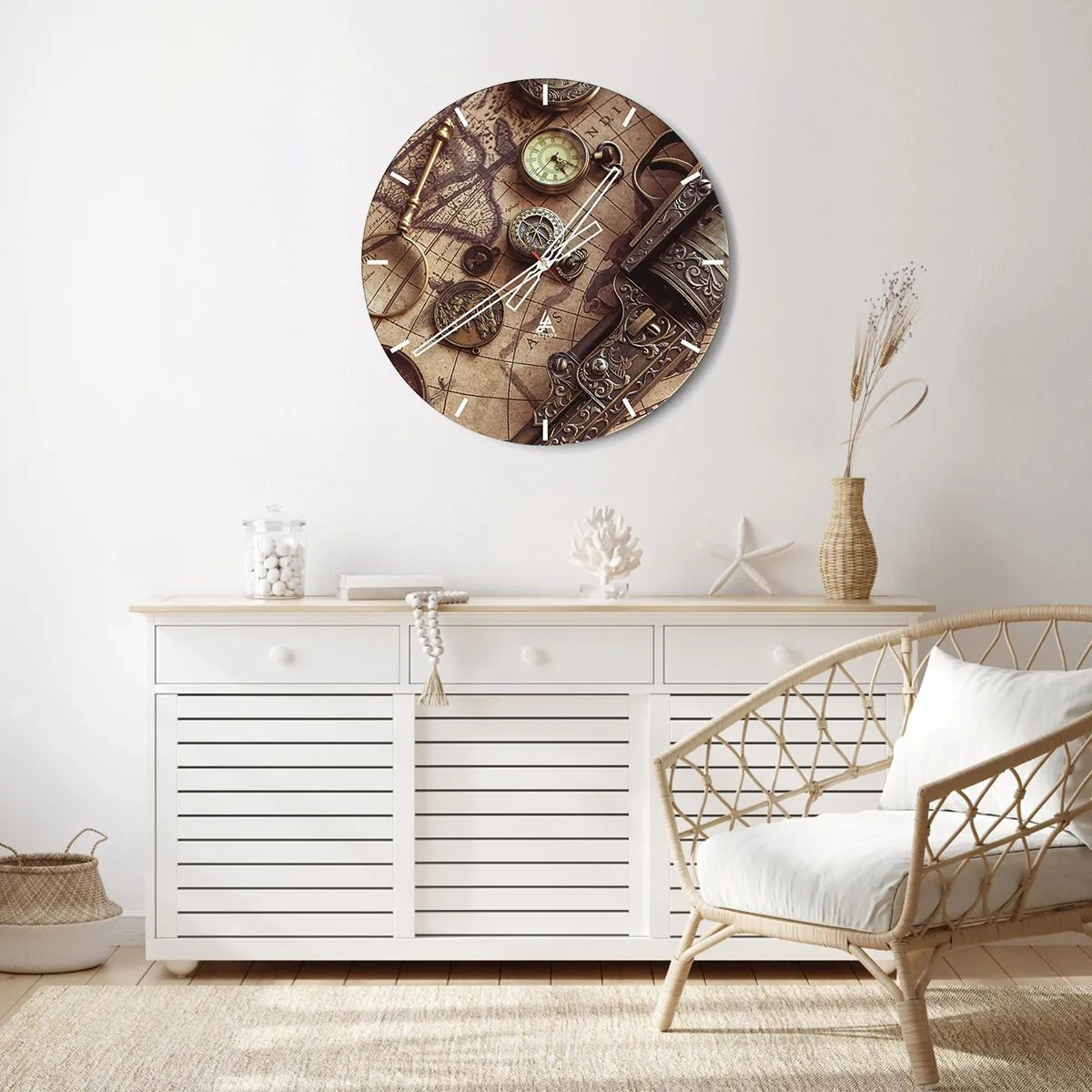 Nástenné hodiny - Dobrodružstvo volá - 40x40 cm