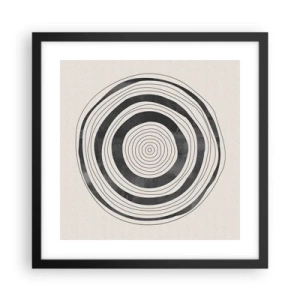 Plagát v čiernom ráme - Dôležité je to, čo je uprostred - 40x40 cm