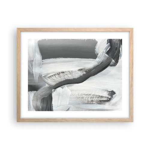Plagát v ráme zo svetlého duba - Pevným pohybom - 50x40 cm
