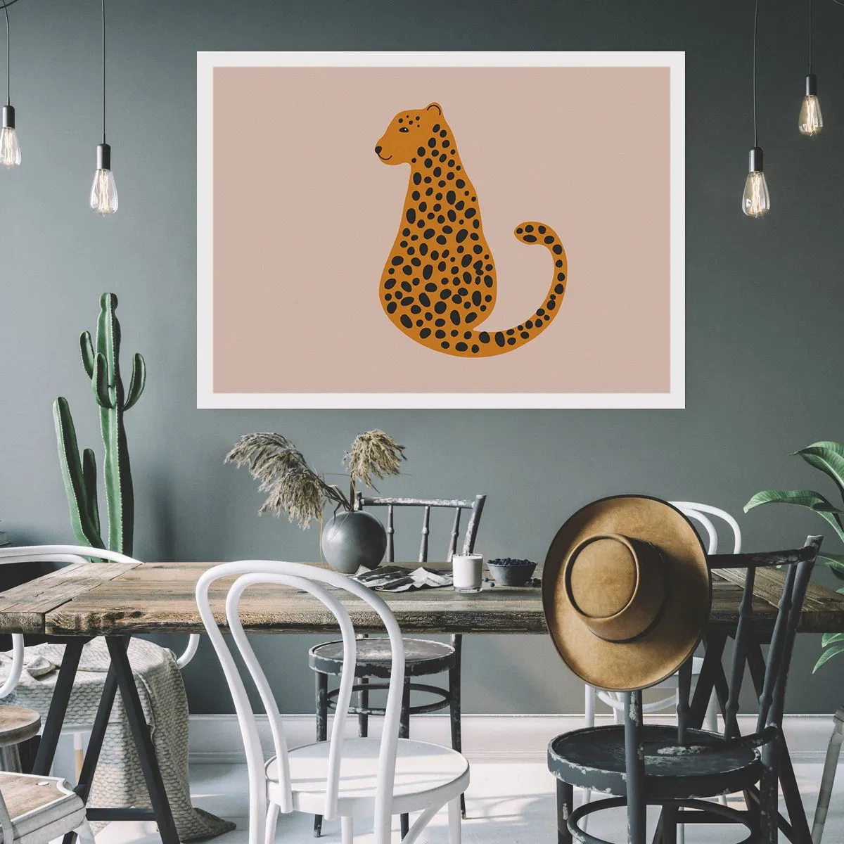 Plagát - Leopardný vzor je v móde - 40x30 cm