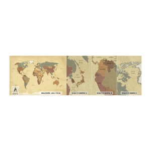 Vzorka fototapety Premium Sand - Pre teba - celý svet - Mapa sveta, kontinentov, Cestuje - 100x30 cm