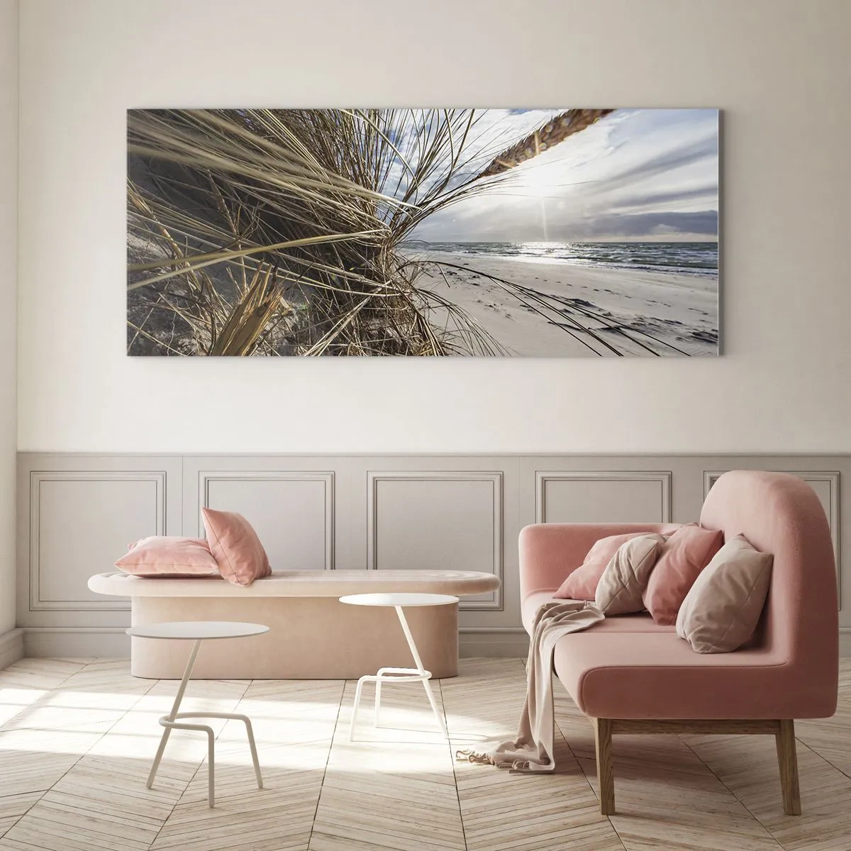 Obraz na skle - Stretnutie živlov - 100x40 cm