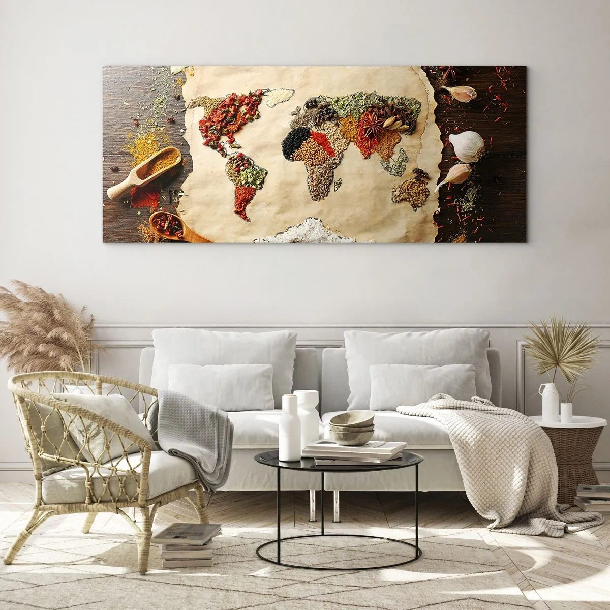 Obraz na skle - Všetky chute sveta - 140x50 cm