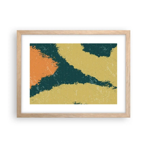 Plagát v ráme zo svetlého duba - Abstrakcia – spomalený pohyb - 40x30 cm