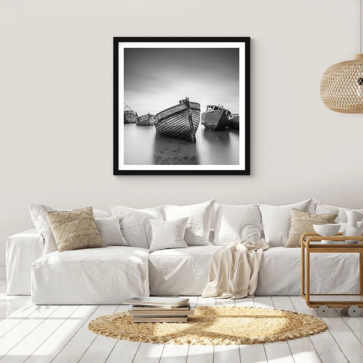 Plagát v čiernom ráme - Už iba spomienky... - 60x60 cm