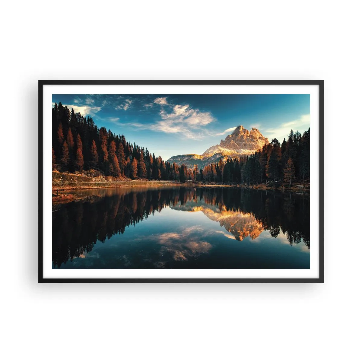 Plagát v čiernom ráme - Dvojitá krajina - 100x70 cm