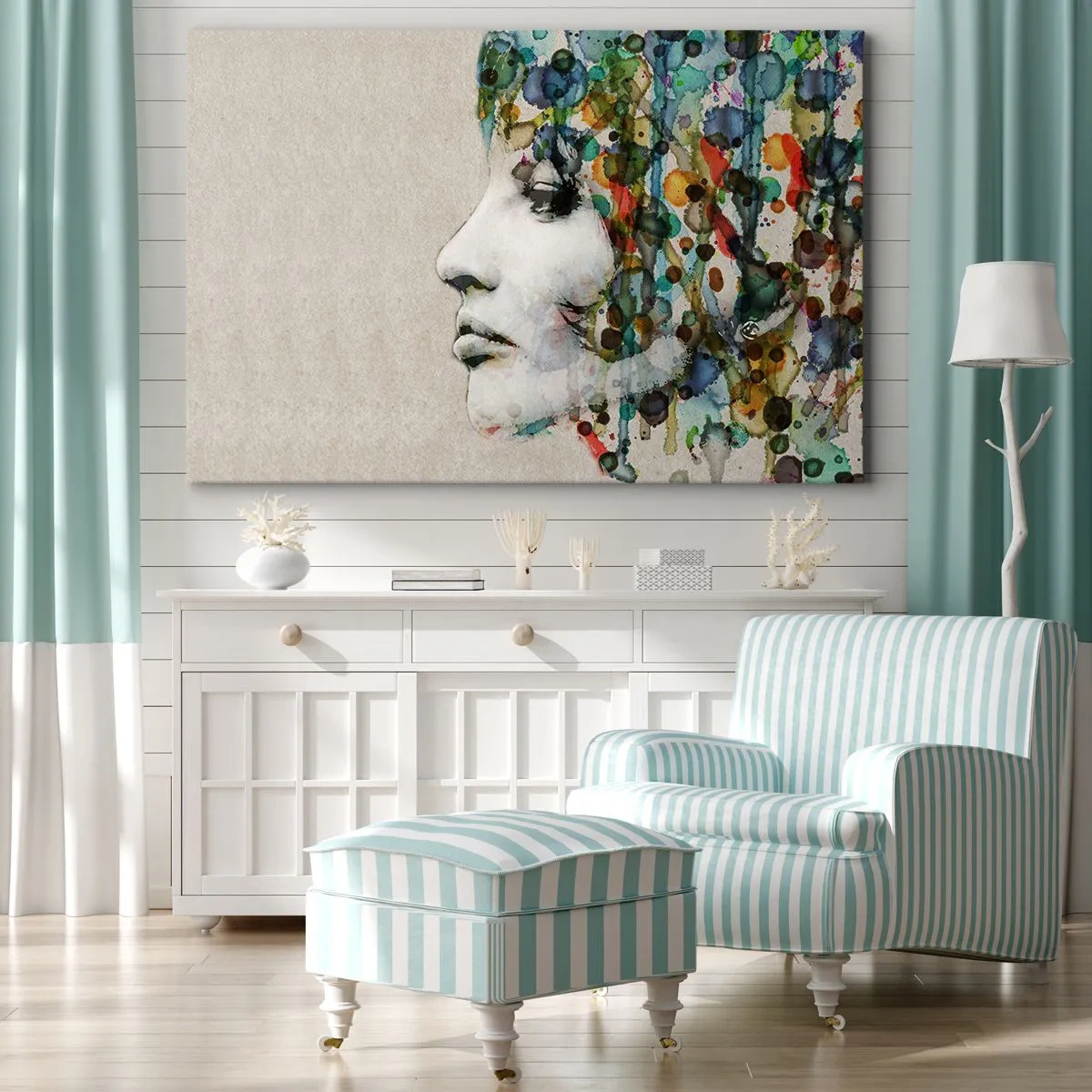 Obraz na plátne - Vynorila sa zo šedej - 100x70 cm