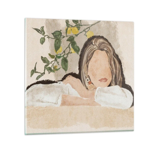 Obraz na skle - Kráska z juhu - 30x30 cm