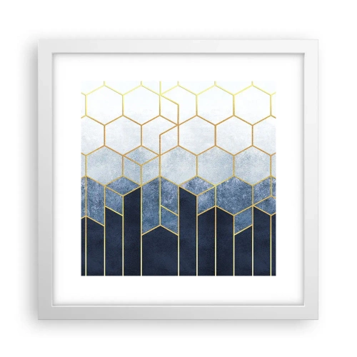 Plagát v bielom ráme - Kompozícia v synkopickom rytme - 30x30 cm