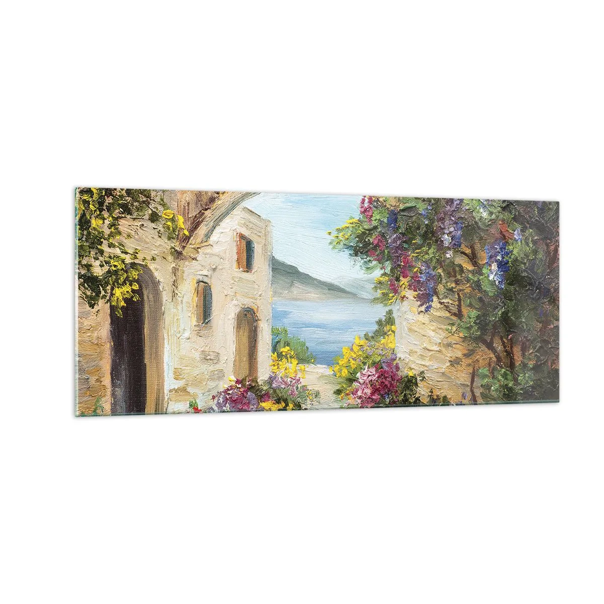 Obraz na skle - Pôvab pobrežnej krajiny - 100x40 cm