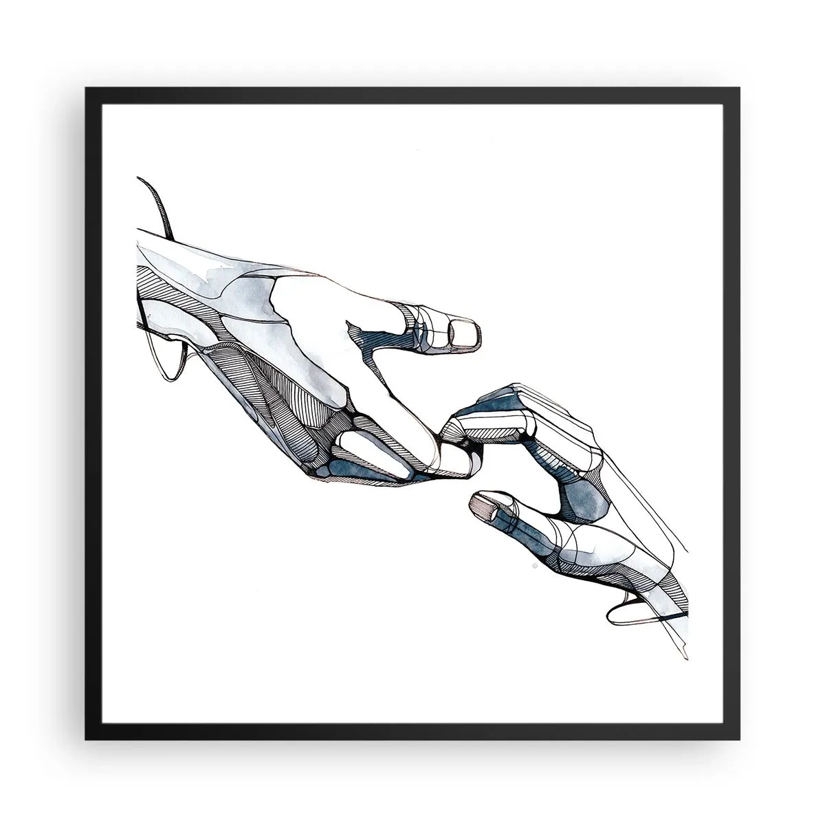 Plagát v čiernom ráme - Dobré gesto - 60x60 cm