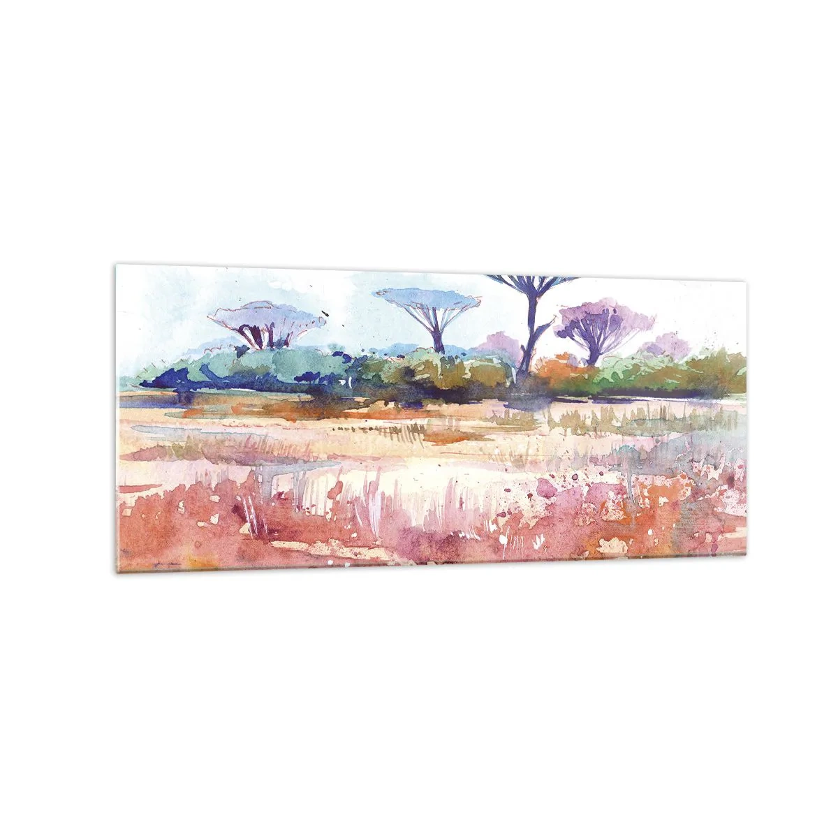 Obraz na skle - Farby savany - 120x50 cm