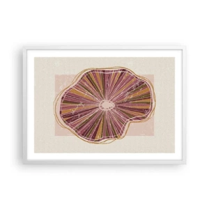 Plagát v bielom ráme - Radiálna abstrakcia - 70x50 cm