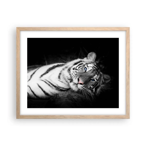 Plagát v ráme zo svetlého duba - Divočina a pokoj - 50x40 cm