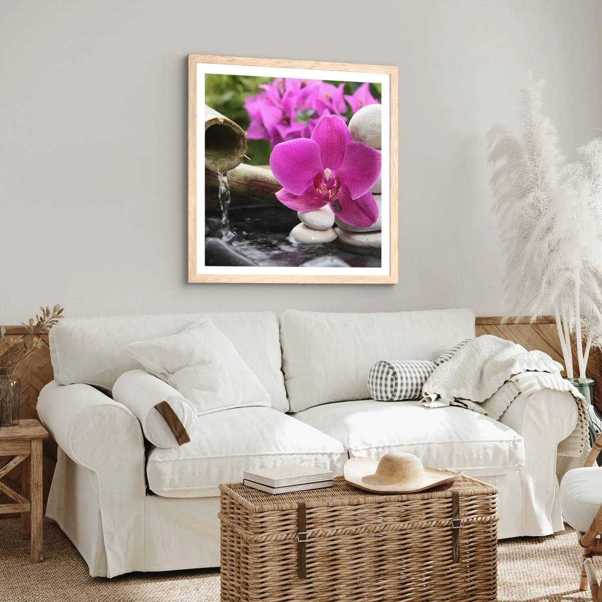 Plagát v ráme zo svetlého duba - Už odpočívaš - 40x40 cm