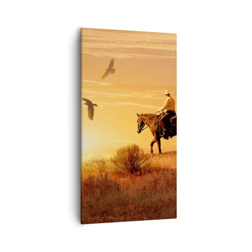 Obraz na plátne - Sám cez prériu - 55x100 cm