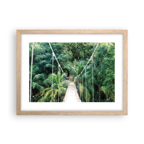 Plagát v ráme zo svetlého duba - Welcome to the jungle! - 40x30 cm