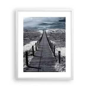 Plagát v bielom ráme - Na samotný breh - 40x50 cm