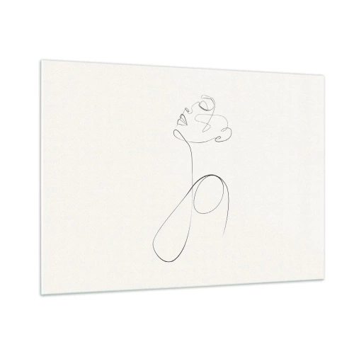 Obraz na skle - Zamotaná v snoch - 100x70 cm