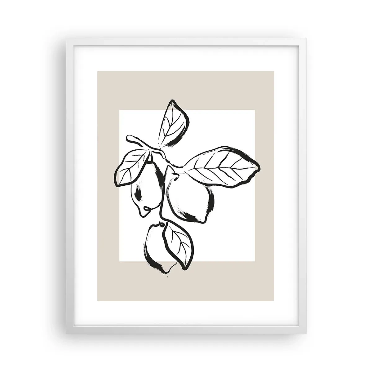 Plagát v bielom ráme - Kde citrón dozrieva… - 40x50 cm