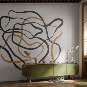 Fototapeta Standard Eco - Všetko sa pokrútilo - Boho, Abstrakcia, Čiary - 500x350 cm