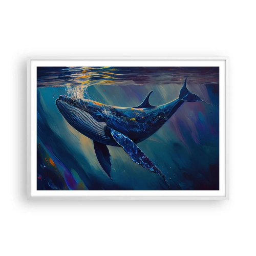 Plagát v bielom ráme - Vitaj v mojom svete - 100x70 cm