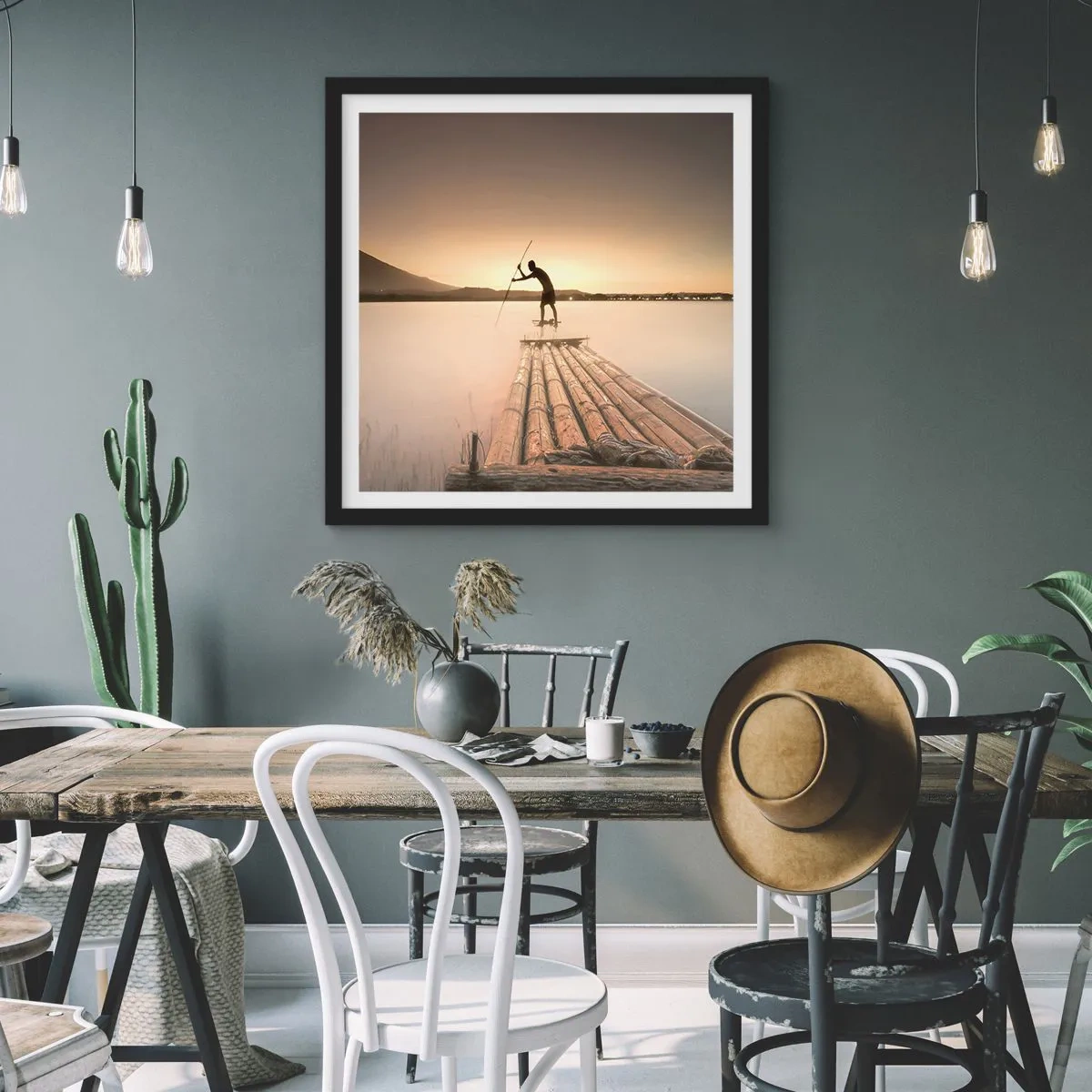 Plagát v čiernom ráme - Pred odpočinkom - 40x40 cm