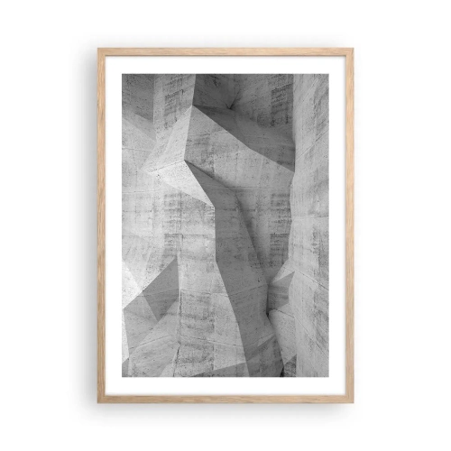 Plagát v ráme zo svetlého duba - Skutočná výzva - 50x70 cm