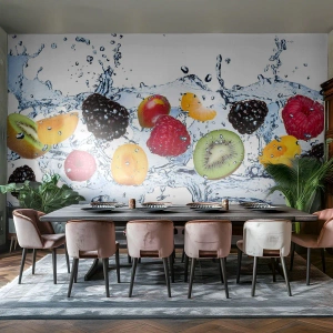 Fototapeta Premium Sand - Bavte sa s nami - Ovocie, Abstrakcia, 3D - 400x280 cm
