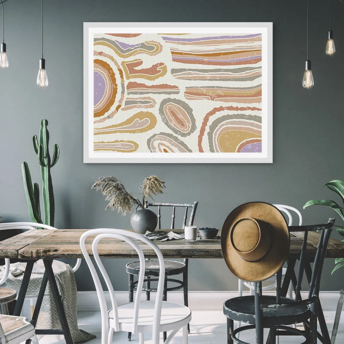 Plagát v bielom ráme - Farebné prierezy - 50x40 cm