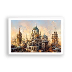 Plagát v bielom ráme - Mesto miest - 91x61 cm