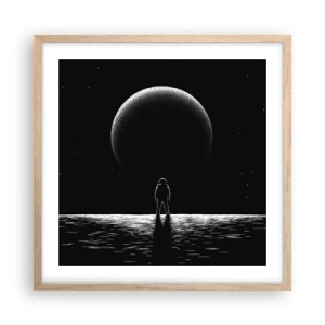 Plagát v ráme zo svetlého duba - Tvári v tvár - 50x50 cm