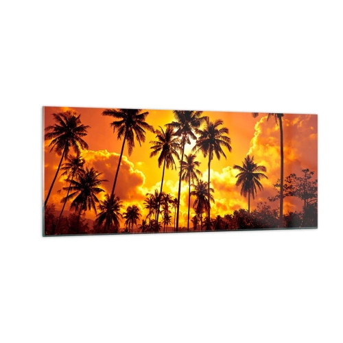 Obraz na skle - Horia hory, horia lesy - 100x40 cm