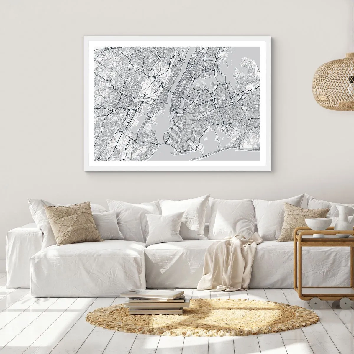 Plagát v bielom ráme - Anatómia metropoly - 91x61 cm