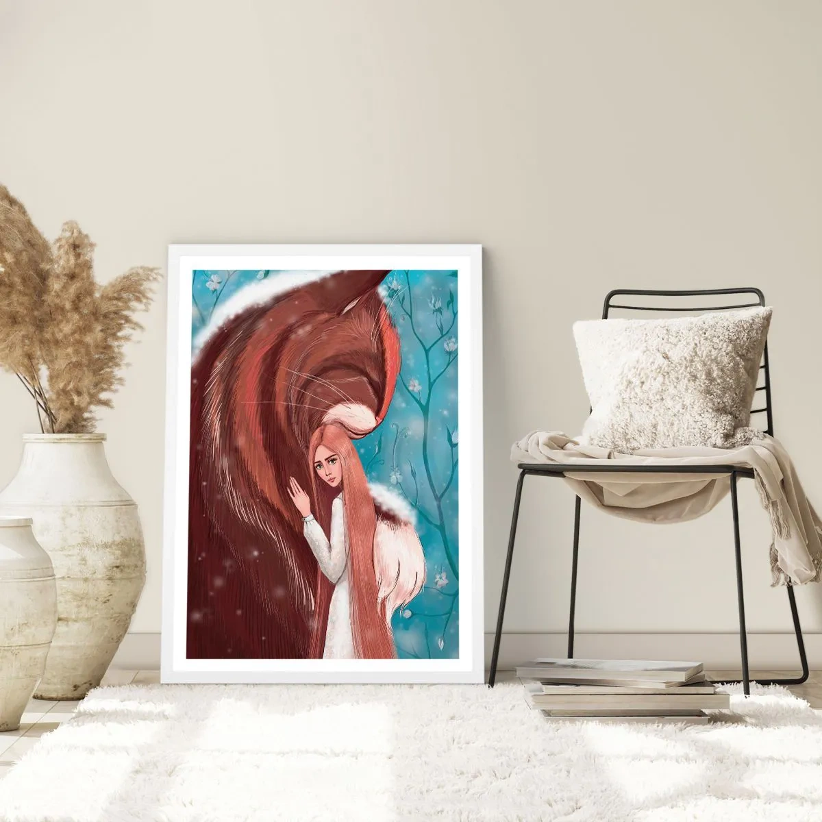 Plagát v bielom ráme - Vitaj v rozprávke - 50x70 cm