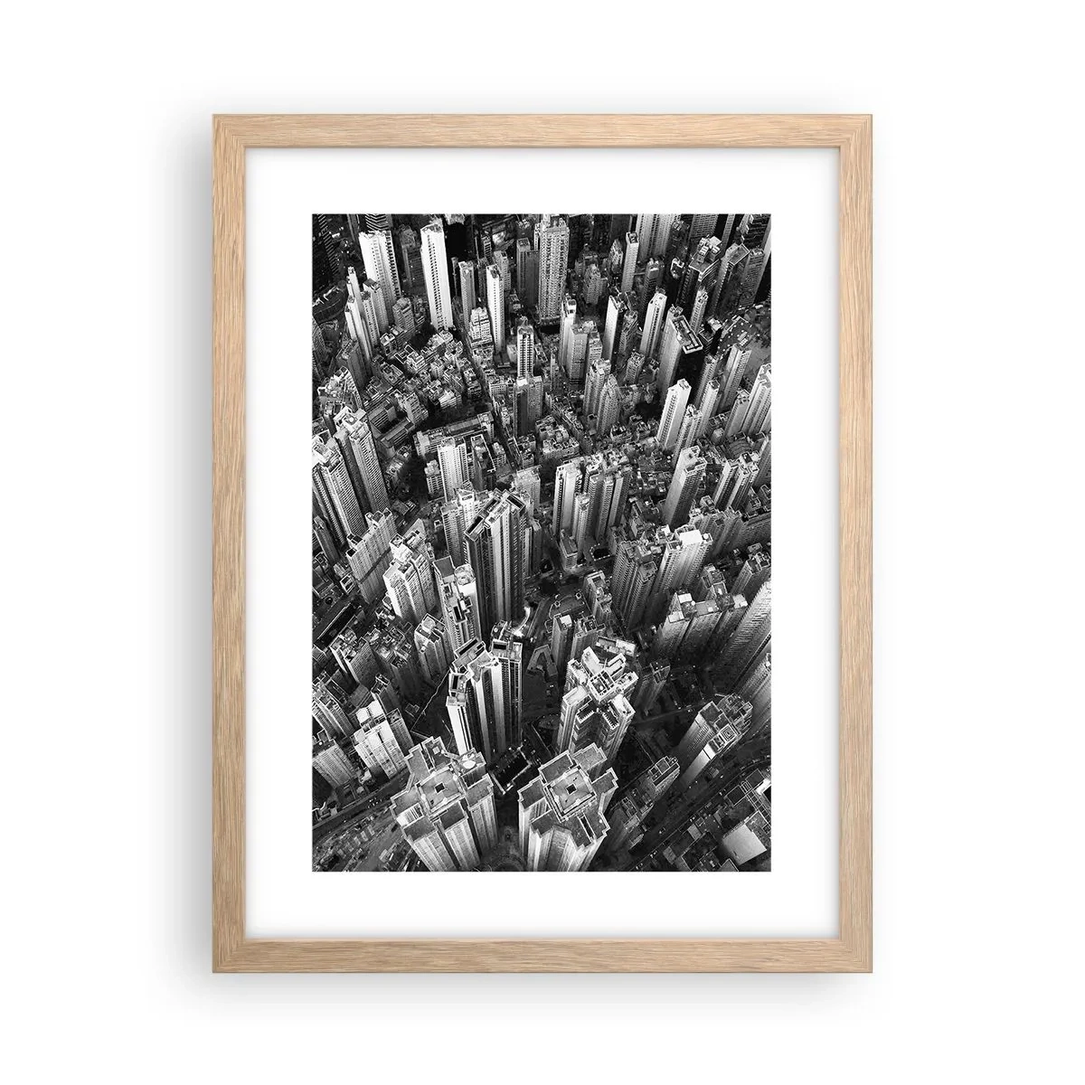 Plagát v ráme zo svetlého duba - Stále vyššie a vyššie - 30x40 cm