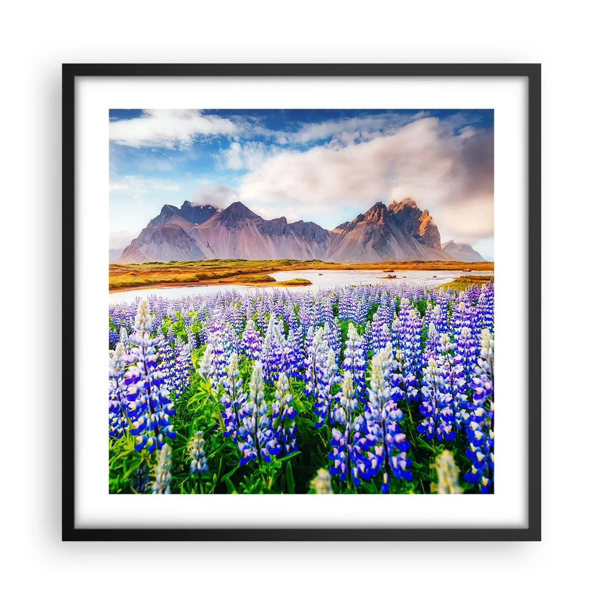 Plagát v čiernom ráme - Sila a prísnosť vedľa miernosti - 50x50 cm