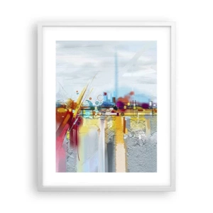 Plagát v bielom ráme - Most radosti nad riekou života - 40x50 cm