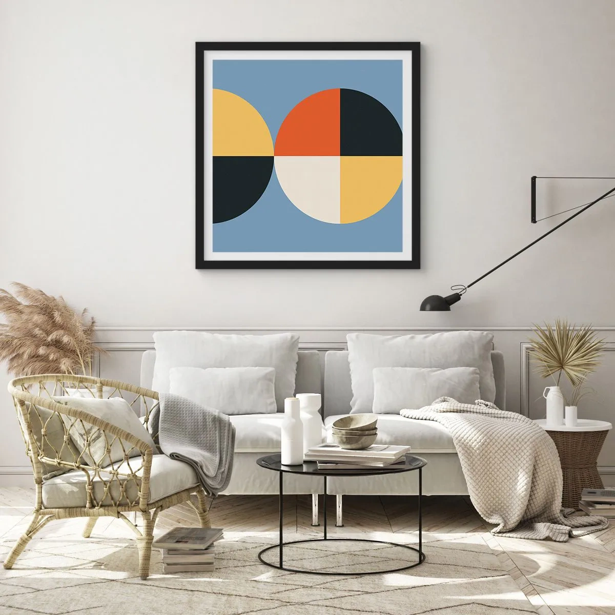 Plagát v čiernom ráme - Pozri a počítaj - 60x60 cm