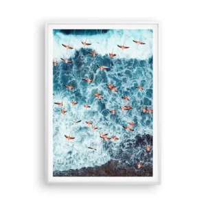 Plagát v bielom ráme - Prímorský sprievod - 70x100 cm