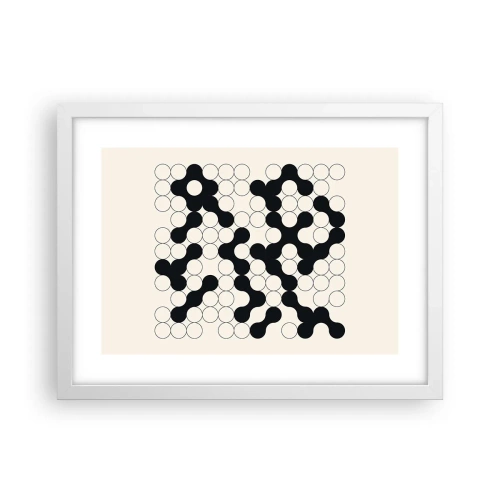 Plagát v bielom ráme - Čínska hra – variácia - 40x30 cm