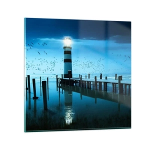 Obraz na skle - A nebojíš sa tmy - 30x30 cm