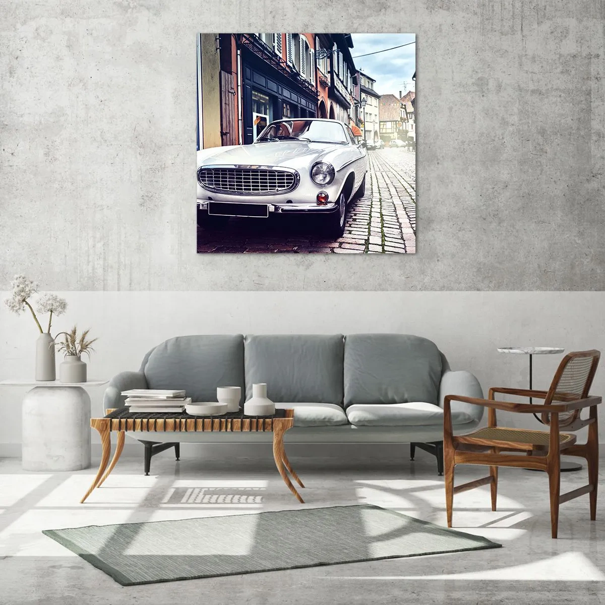 Obraz na skle - Minulosť je dnes - 50x50 cm