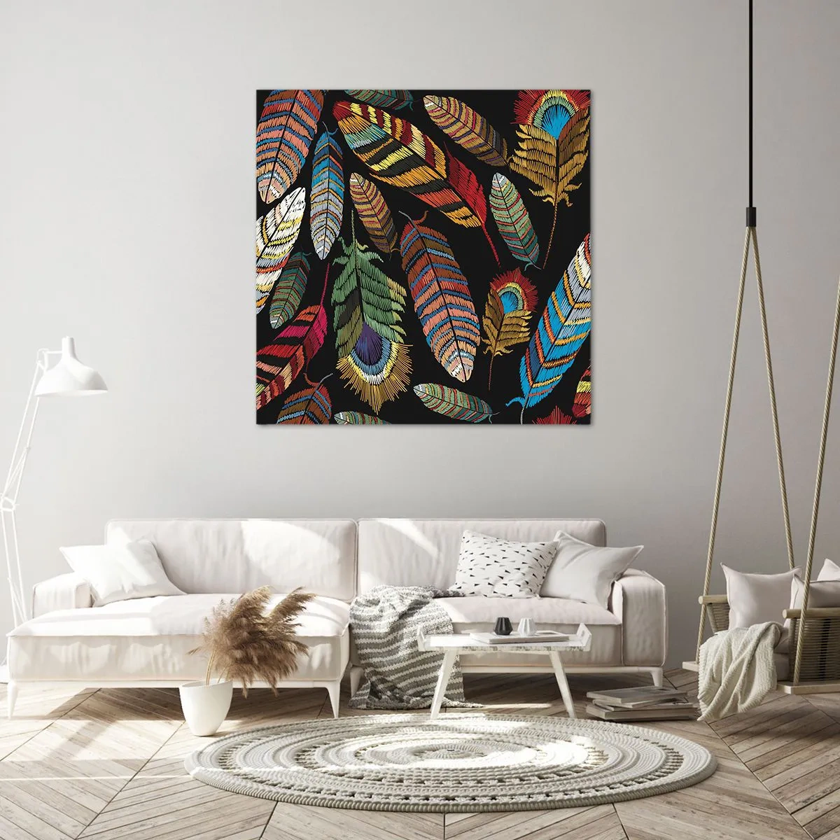 Obraz na plátne - Vtáčí karneval - 60x60 cm