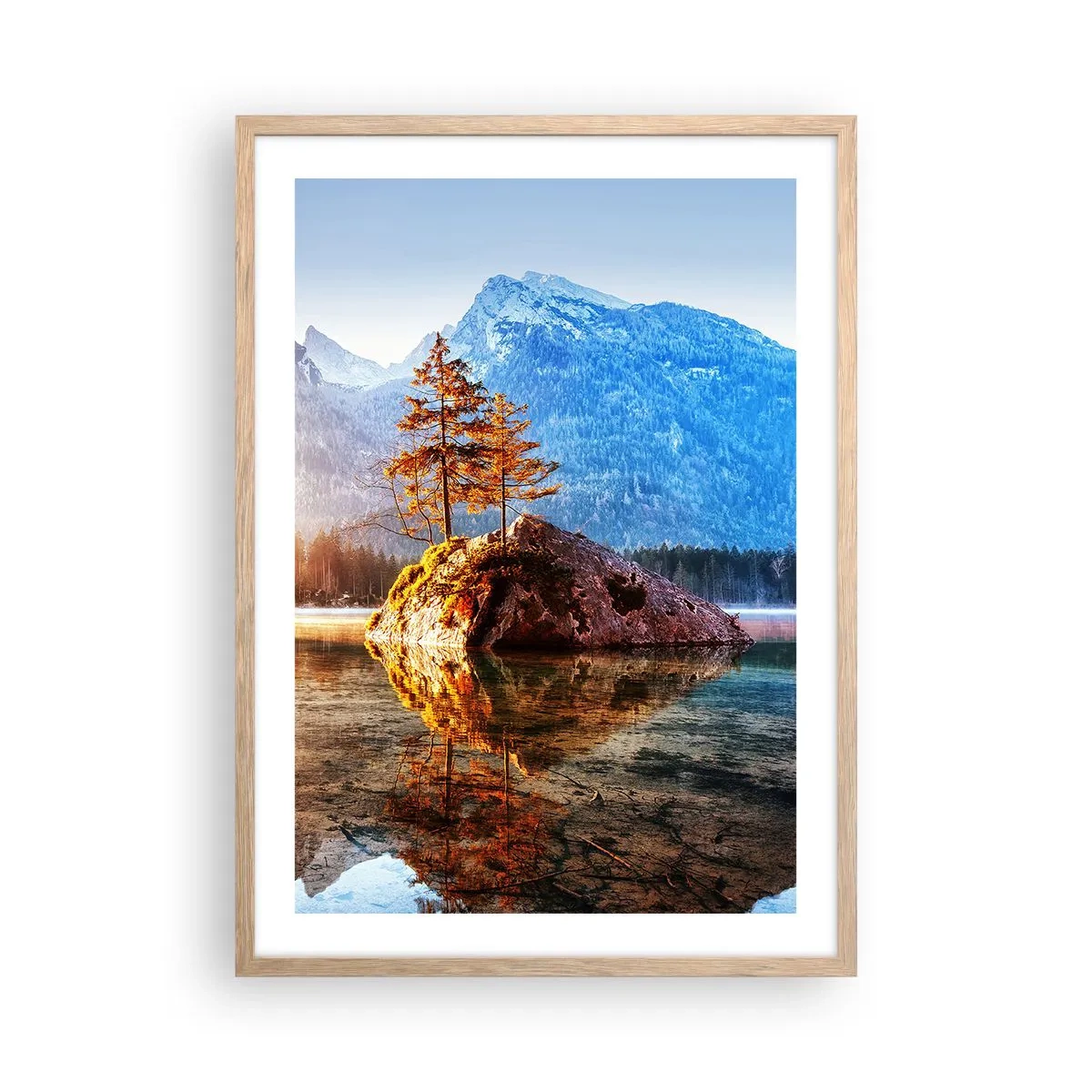 Plagát v ráme zo svetlého duba - Príroda v novom svetle - 50x70 cm